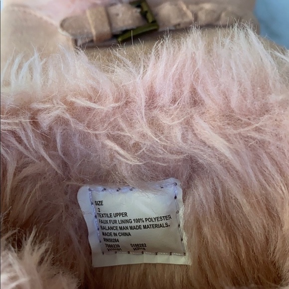 Children’s Place Blush Pink Faux Suede Boots Sz 2 - Picture 7 of 8